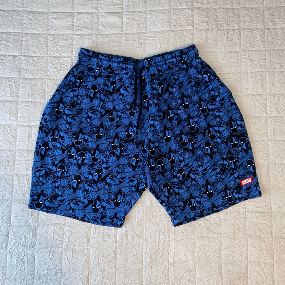 AKOO Marvel Black Panther T’Challa Shorts Sz. Medium Blue Black - Picture 1 of 4